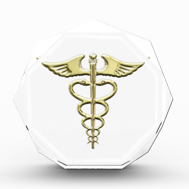 Gold Caduceus Acrylic Award (Front)