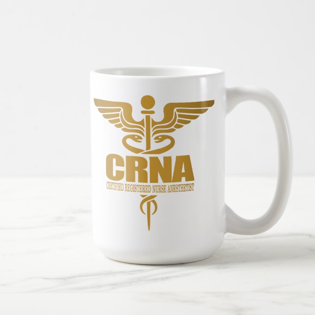 Gold Caduceus (CRNA) Coffee Mug (Right)