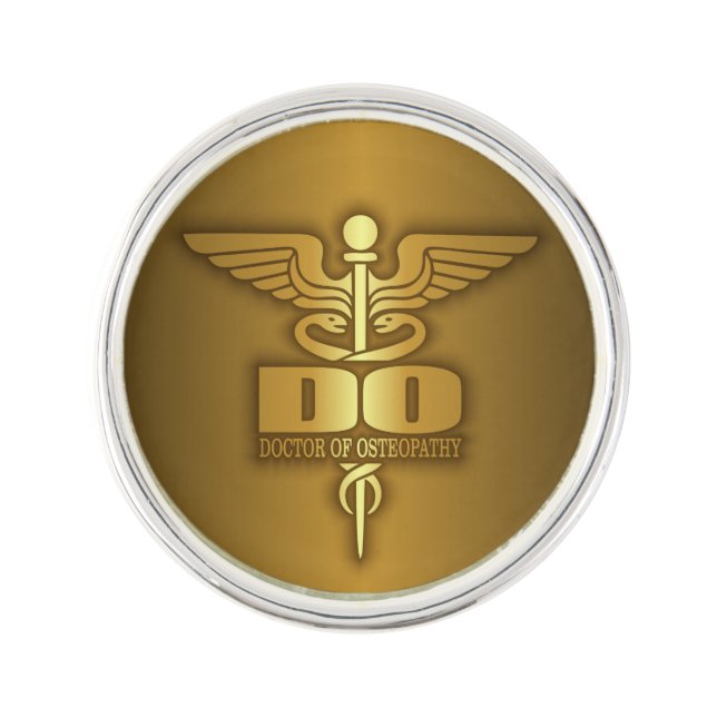 Gold Caduceus (DO) Lapel Pin (Front)