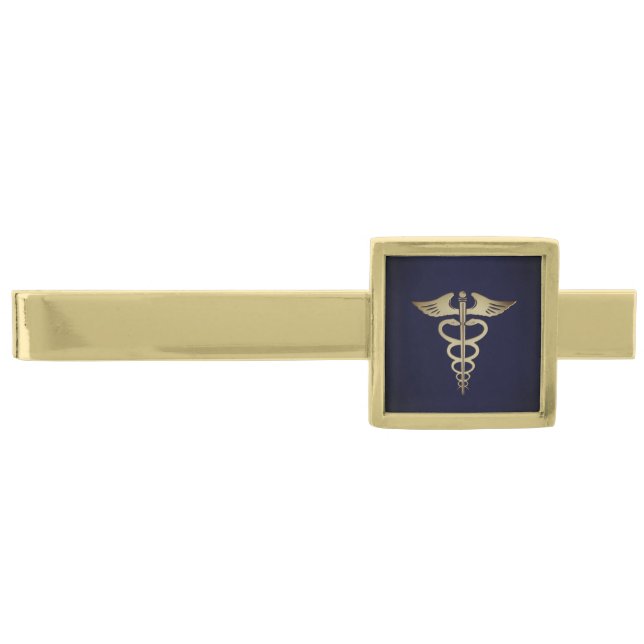 Gold Caduceus Finish Tie Bar (Front)