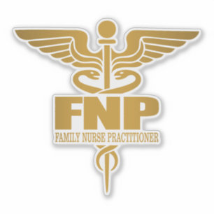 Gold Caduceus (FNP) Sticker