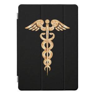 Gold Caduceus IPad cover
