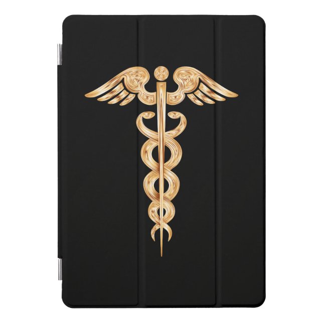 Gold Caduceus IPad cover (Front)