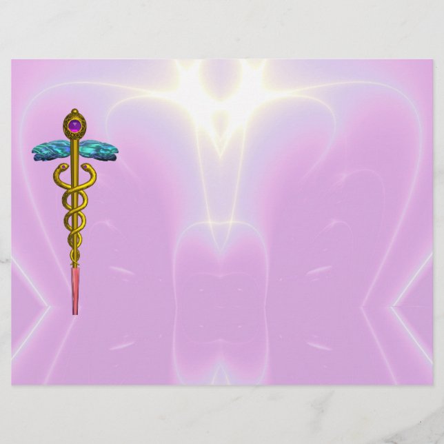 GOLD CADUCEUS MEDICAL SYMBOL (Front)