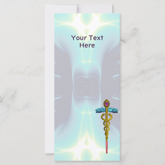 GOLD CADUCEUS MEDICAL SYMBOL (Front)