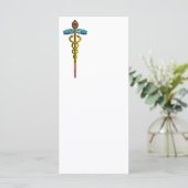 GOLD CADUCEUS Medical Symbol (Standing Front)