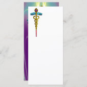 GOLD CADUCEUS Medical Symbol (Front/Back)