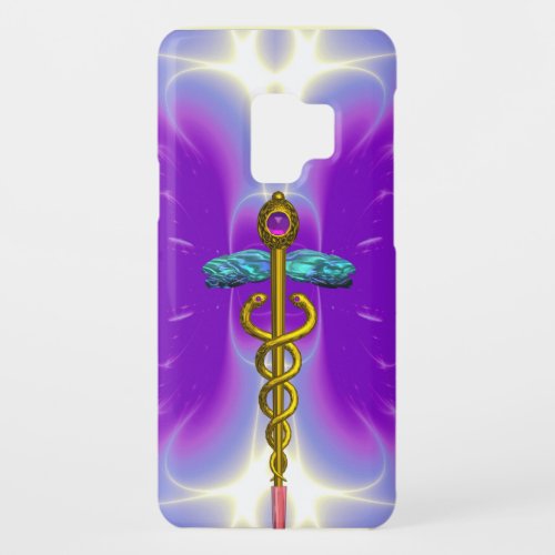 GOLD CADUCEUS MEDICAL SYMBOL Violet Purple Case_Mate Samsung Galaxy S9 Case