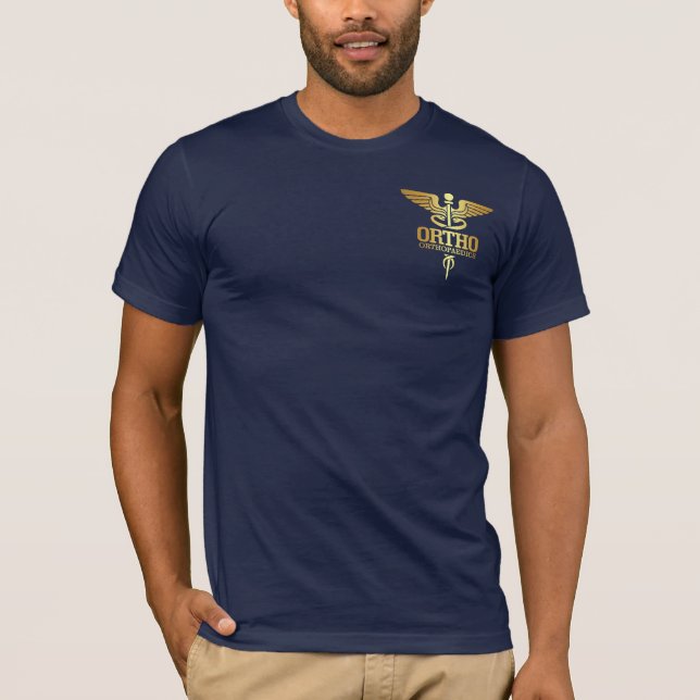 Gold Caduceus (ORTHO) T-Shirt (Front)