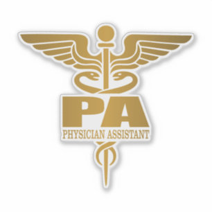 Gold Caduceus (PA) Sticker