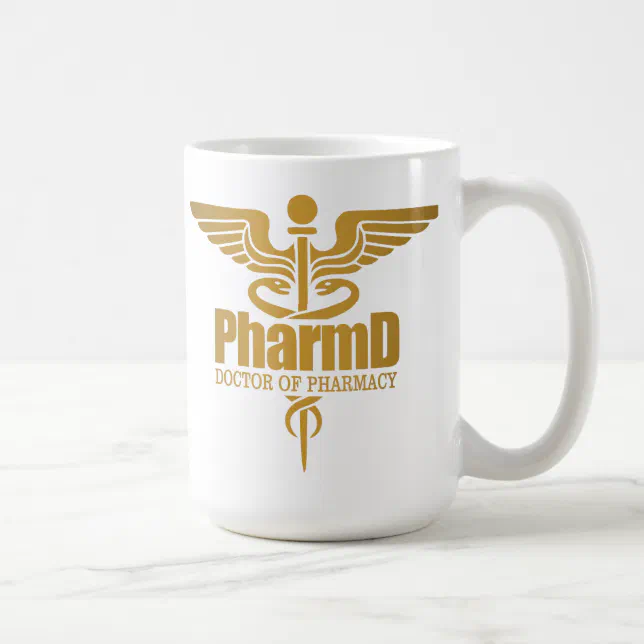 Gold Caduceus (PharmD) Coffee Mug | Zazzle