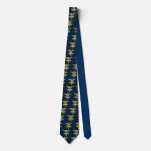 Gold Caduceus (PharmD) Neck Tie