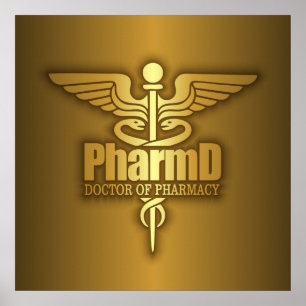 Gold Caduceus (PharmD) Poster