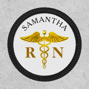 Gold Caduceus Registered Nurse Patch