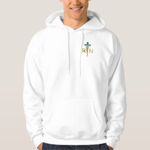 GOLD CADUCEUS REGISTERED NURSE SYMBOL HOODIE