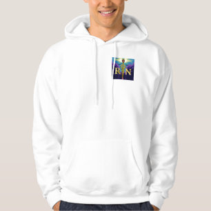 GOLD CADUCEUS REGISTERED NURSE SYMBOL,Purple Blue Hoodie