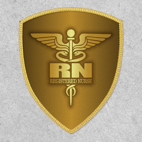 Gold Caduceus RN  Patch