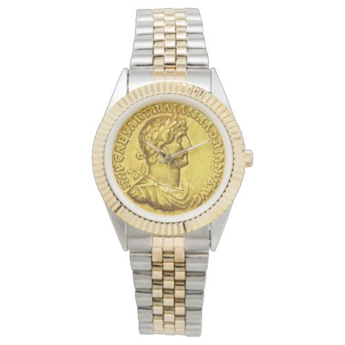 Gold Caesar Antiquities Coin Dial Watch