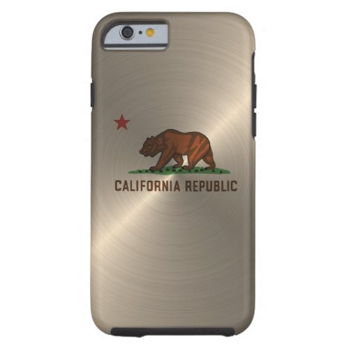 Gold California Republic Tough iPhone 6 Case