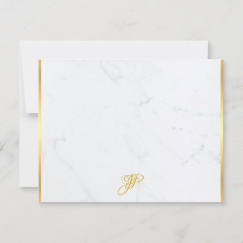 Gold Calligraphed Monogram Marble Modern Template