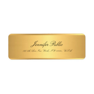 Gold Calligraphed Script Name Professional Elegant Label