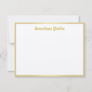 Gold Calligraphed Script Template Classic Look Top