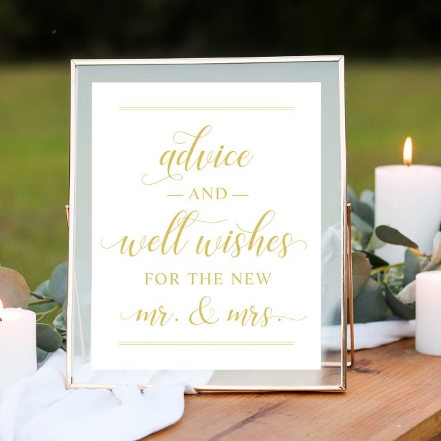 Gold Calligraphy Advice and Well Wishes Poster (Creator Uploaded)