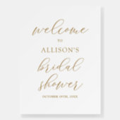 Gold Calligraphy Bridal Shower Welcome Sign (Front)
