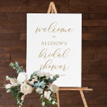 Gold Calligraphy Bridal Shower Welcome Sign<br><div class="desc">Gold Calligraphy Bridal Shower Welcome Sign</div>