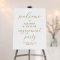 Gold Calligraphy Engagement Party Welcome Sign