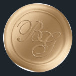 Gold Calligraphy Monogram Wax Seal Stickers<br><div class="desc">This vintage style double monogram 2 Letter calligraphy script Faux Wax Seal Sticker set in the 24 Karat Gold colorway will make the perfect finishing touch to your wedding invitations, birthday party, baby shower, anniversary, or other special occasion stationery. Seal your envelopes easily and beautifully with the look of real...</div>