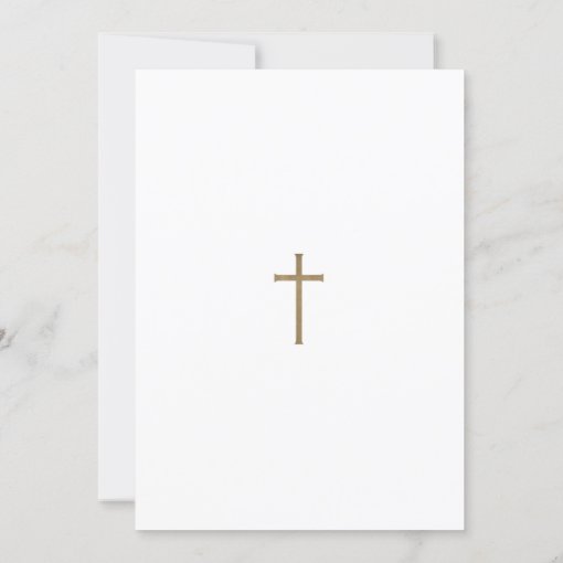 Gold Calligraphy Photo Collage Baby Baptism Cross Invitation | Zazzle