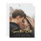 Gold Calligraphy Photo Save the Date Card