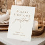 Gold Calligraphy Please Sign Our Guestbook Sign