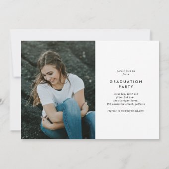 Gold Calligraphy Script Graduation Photo Invitation | Zazzle