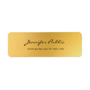 Gold Calligraphy Script Simple Elegant Template Label