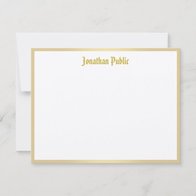Gold Calligraphy Script Template Classic Look Cool (Front)