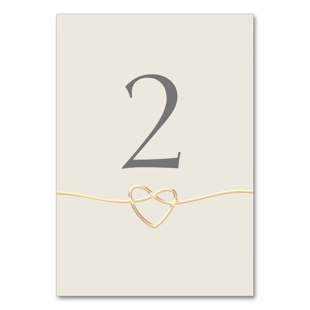 Gold Calligraphy Table Number Zazzle