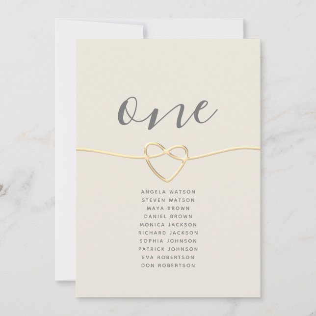 Gold Calligraphy Wedding Seating Chart (Front)