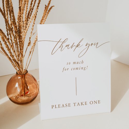 Gold Calligraphy Wedding Thank You For Coming Sign