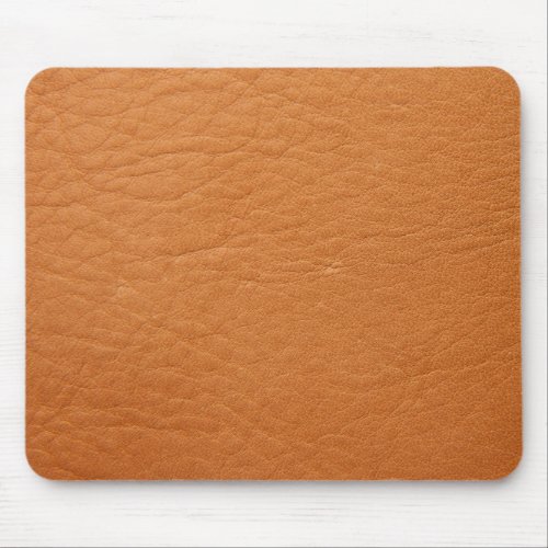 Gold Camel Brown Faux Leather Effect  Mouse Pad