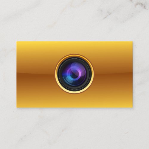 Gold Camera Photographer business card