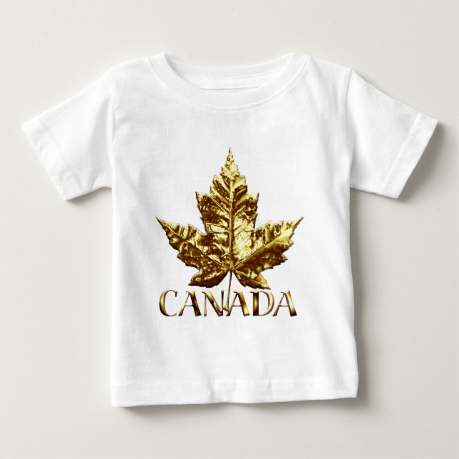 Gold Canada Baby Shirts Canada Souvenir T-shirts (Front)