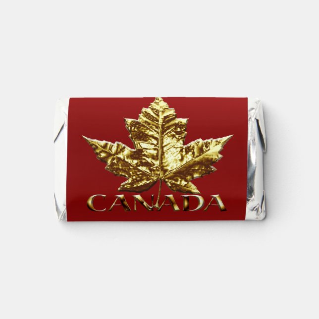 Gold Canada Chocolate Personalized Canada Hershey's Miniatures (Front)