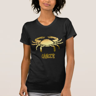 Gold Cancer Crab Astrology Horoscope Zodiac Sign T-Shirt