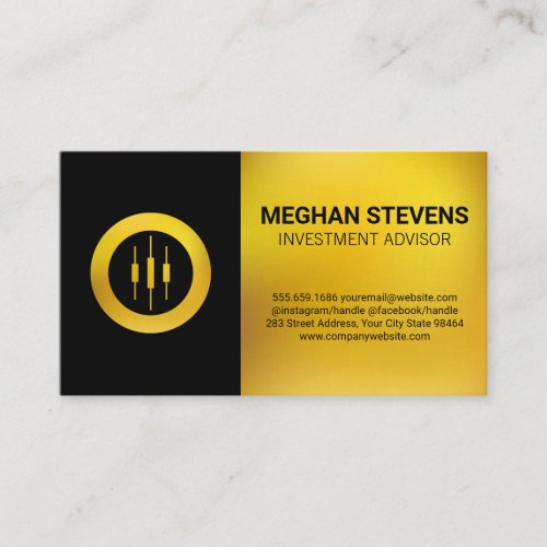 Gold Candlestick Logo Appointment Card