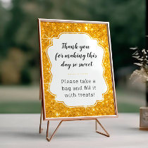 Gold Candy Buffet Baby Shower Sign