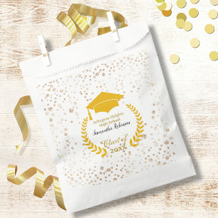 Gold Cap and Laurel Graduation Party  Favor Bag