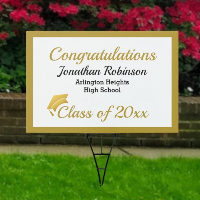 Gold Cap Graduation Yard Sign (Creator Uploaded)