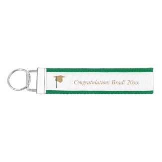Gold Cap Tassel Add Year Name Graduation KeyChains